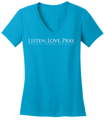 Listen. Love. Pray. Women's V-Neck T-Shirt